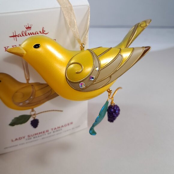 Hallmark Beauty of Birds Series Ornament Christmas 2019 Lady Summer Tanager - Picture 2 of 7